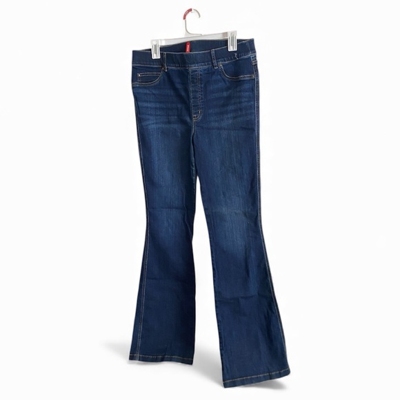SPANX Denim - Spanx XL Tall Flare Jeans Slimming Flared Denim Medium Wash Mid High Rise